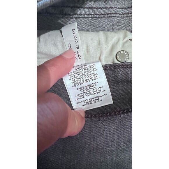 EXPRESS ANKLE JEAN LEGGINGS MID RISE SKINNY GRAY SZ 4 NEW ($79) - Picture 9 of 13